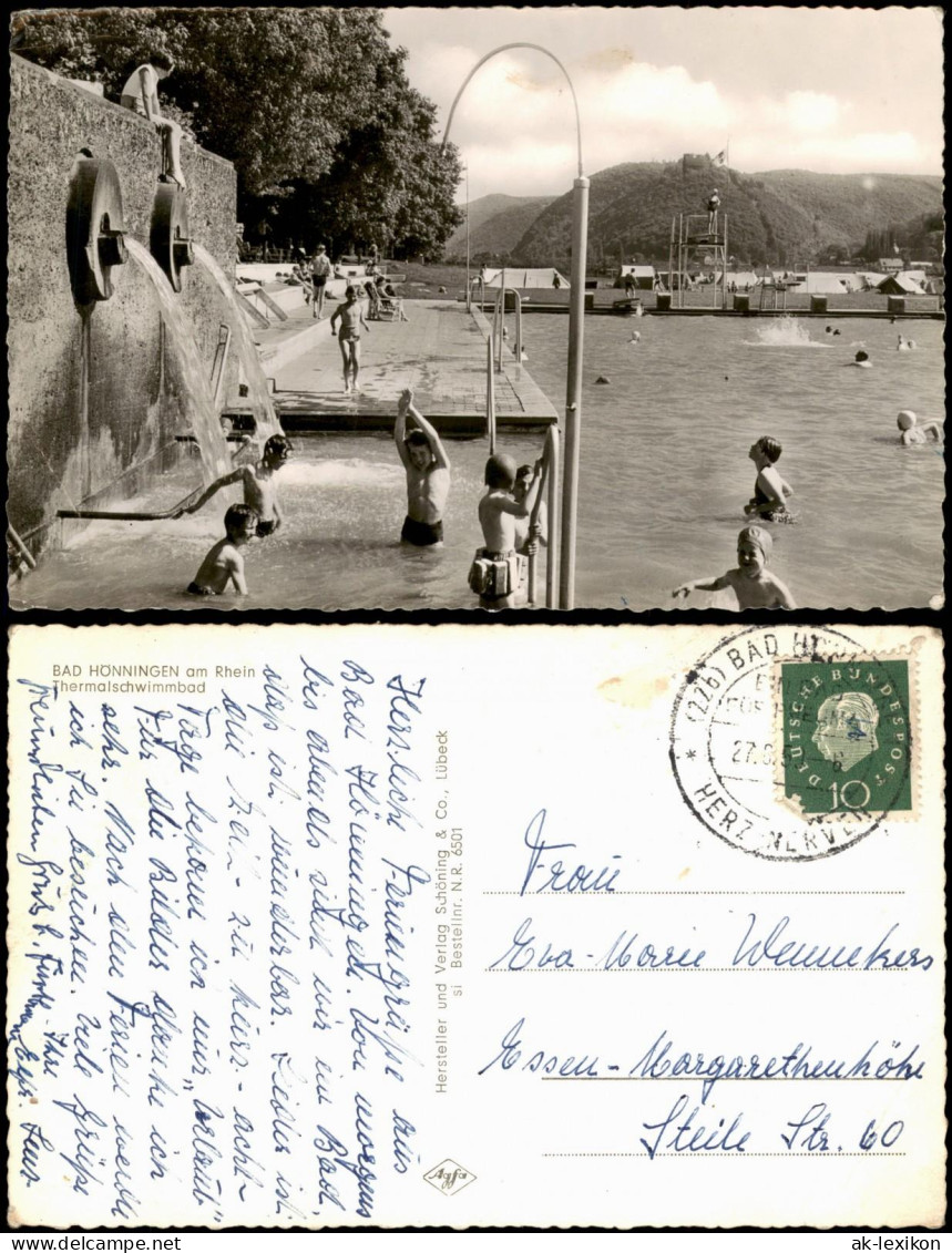 Ansichtskarte Bad Hönningen Schwimmbad 1959 - Bad Hönningen