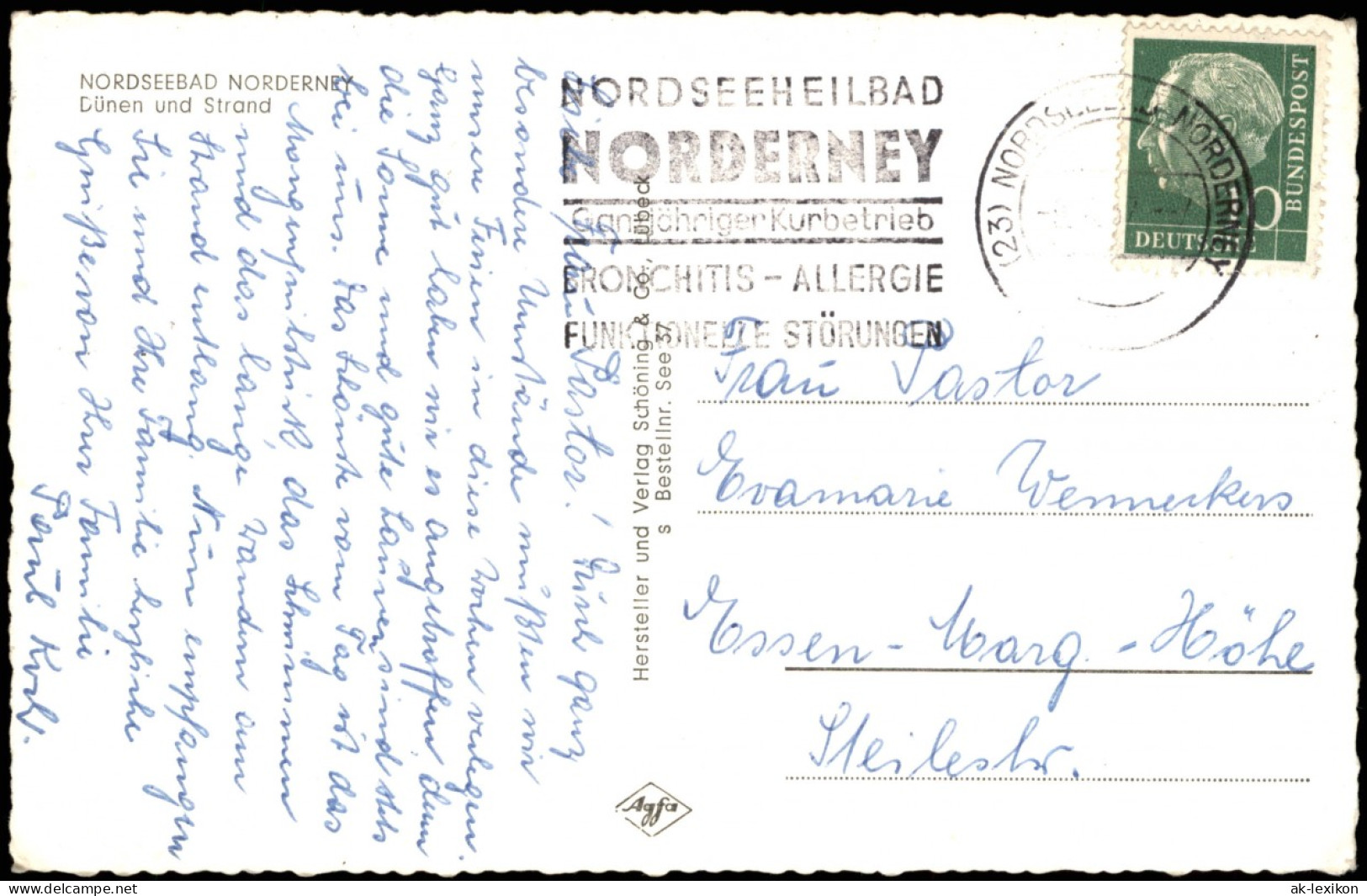 Ansichtskarte Norderney Dünen Und Strand 1957 - Norderney