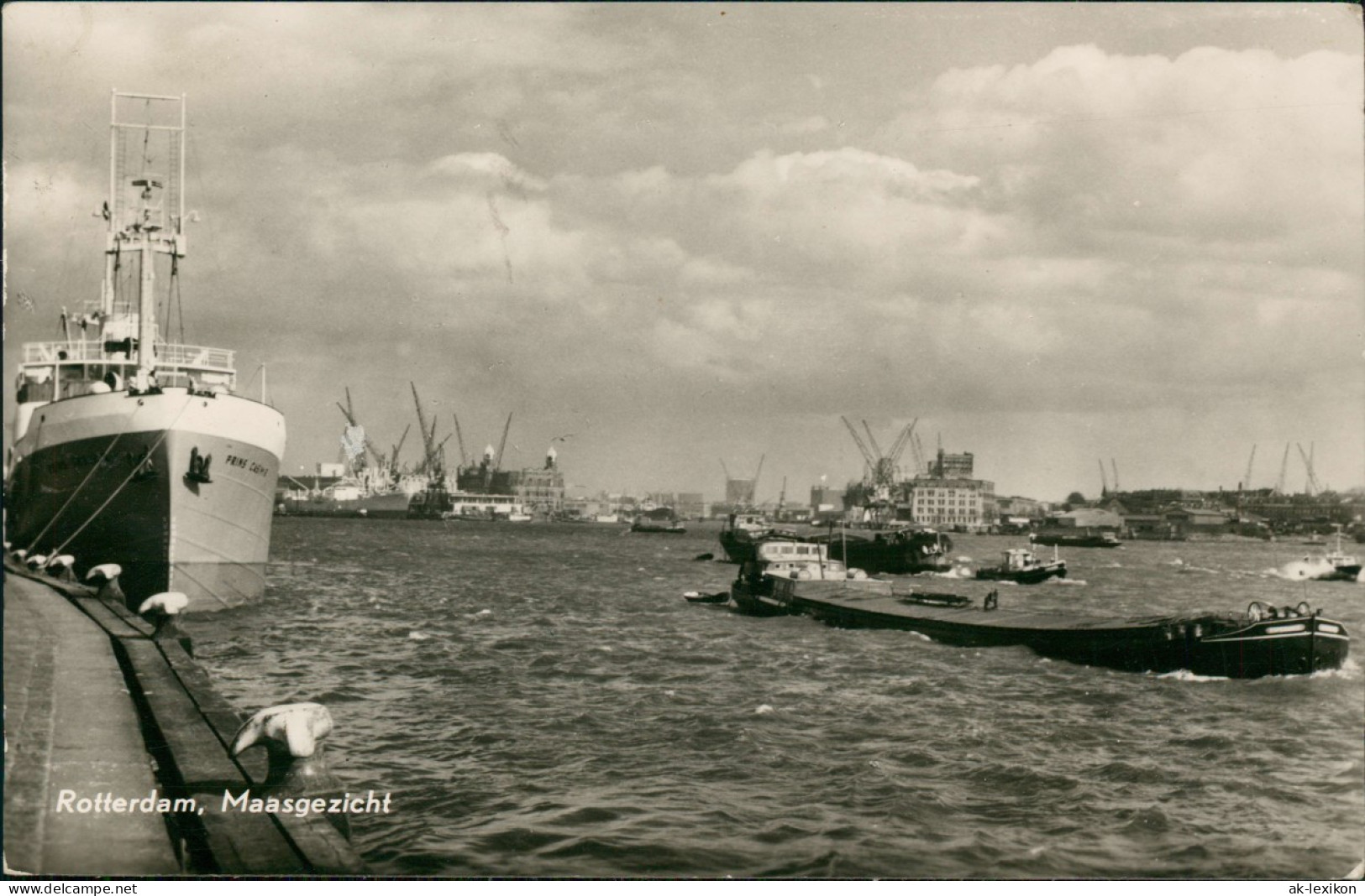 Postkaart Rotterdam Rotterdam Maasgezicht Hafen Schiffe 1958 - Rotterdam