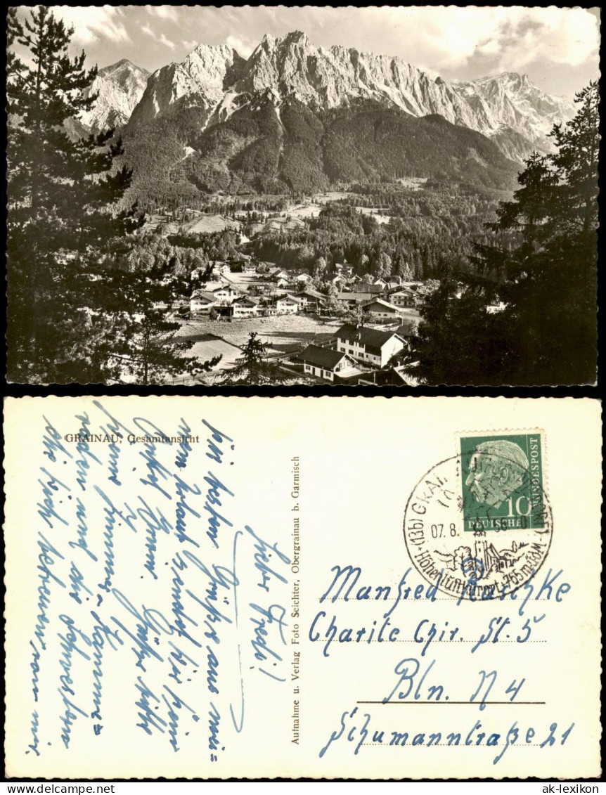 Ansichtskarte Grainau Panorama-Ansicht Gesamtansicht 1956 - Autres & Non Classés
