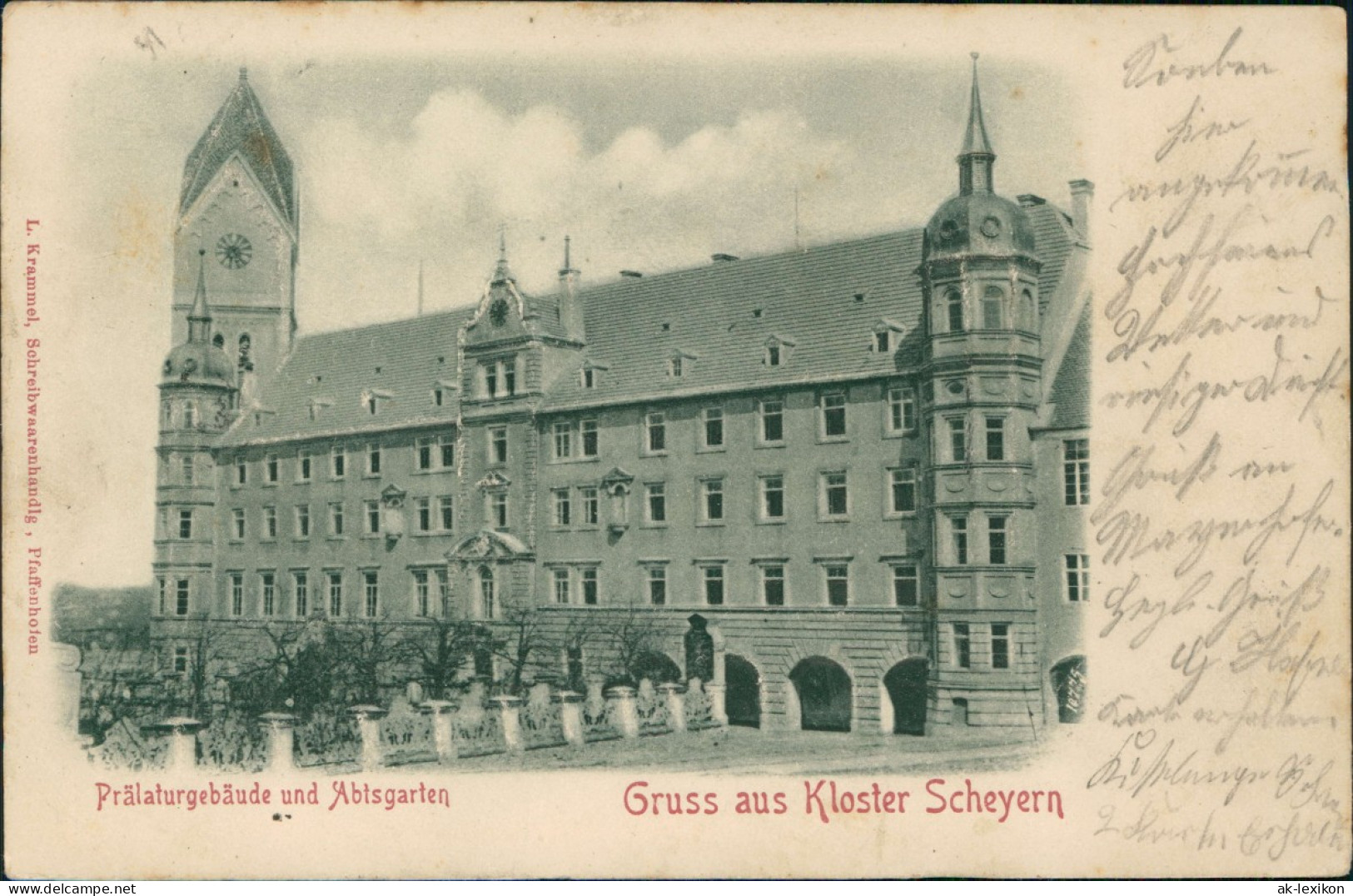 Ansichtskarte Scheyern Prälaturgebäude Und Abtsgarten 1900 Prägekarte - Autres & Non Classés
