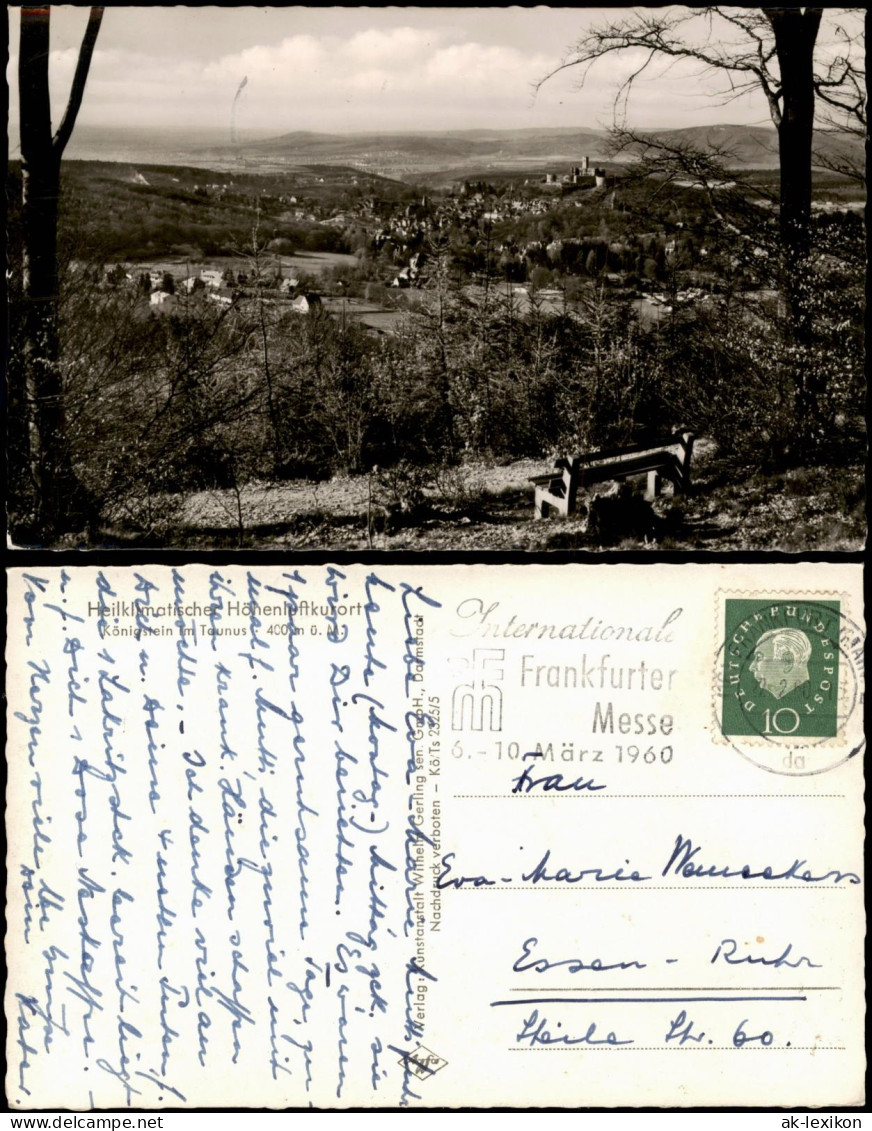 Ansichtskarte Königstein (Taunus) Panorama-Ansicht 1960 - Koenigstein