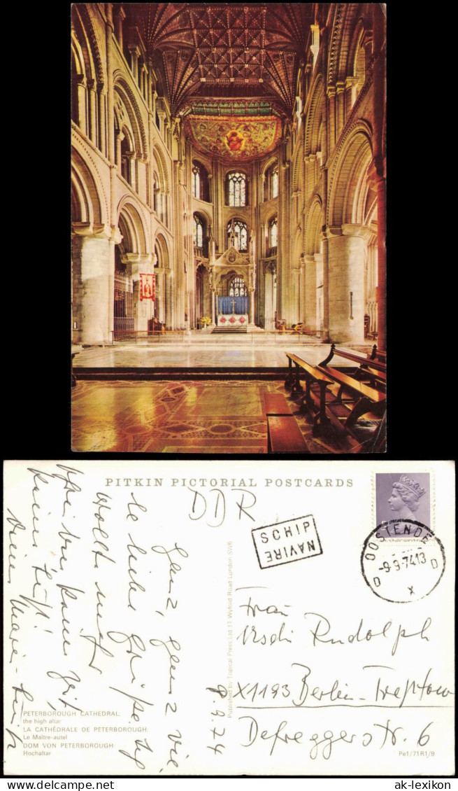 Postcard Peterborough DOM VON PETERBOROUGH Hochaltar 1974 - Other & Unclassified