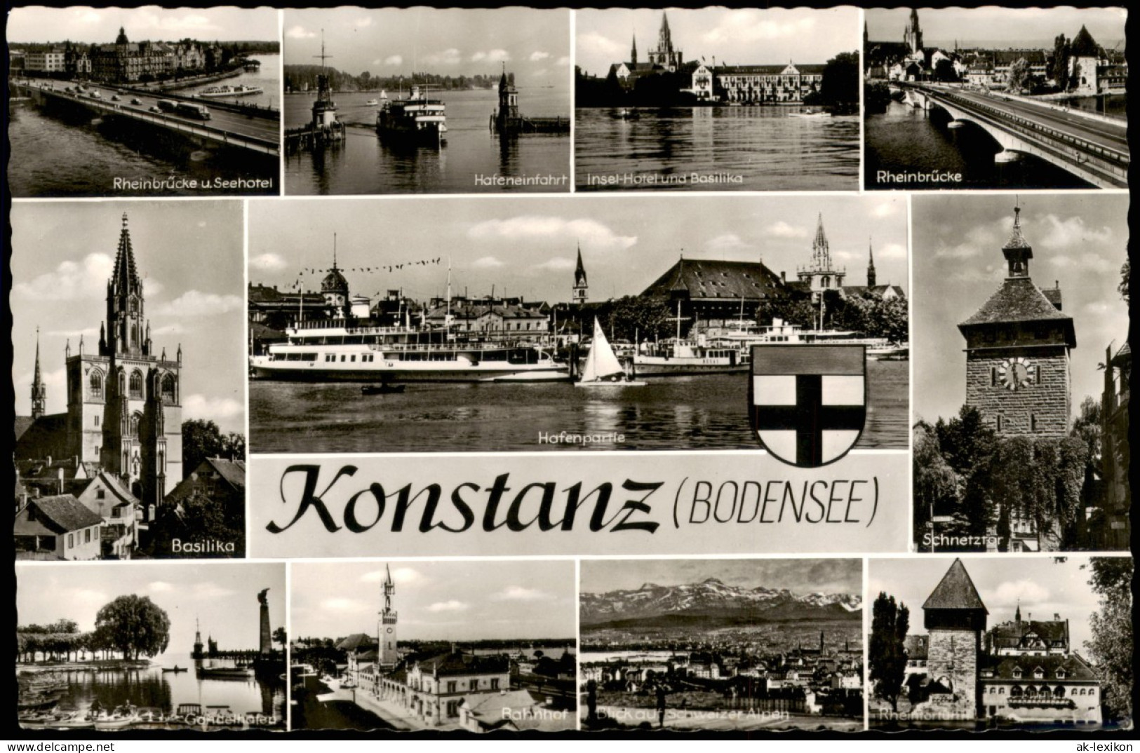 Ansichtskarte Konstanz Mehrbildkarte Mit Vielen Echtfoto-Ansichten 1959 - Konstanz