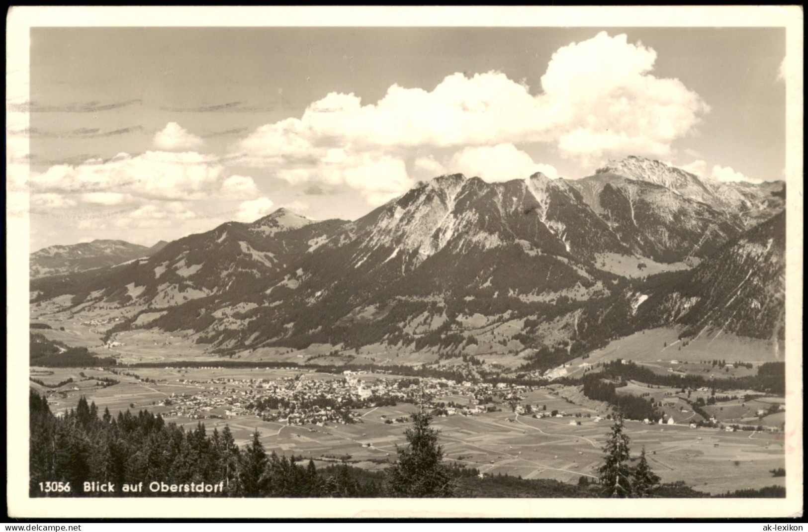 Ansichtskarte Oberstdorf (Allgäu) Panorama-Ansicht 1956 - Oberstdorf