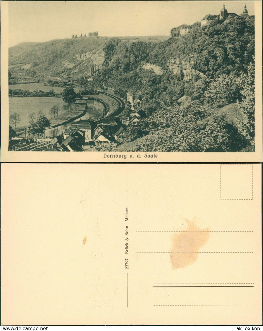 Ansichtskarte Dornburg-Camburg Stadt Und Bahnstrecke 1922 - Autres & Non Classés