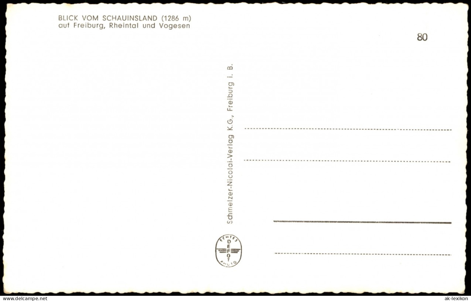 Freiburg Im Breisgau BLICK Auf Freiburg, Rheintal Und Vogesen 1960 - Freiburg I. Br.