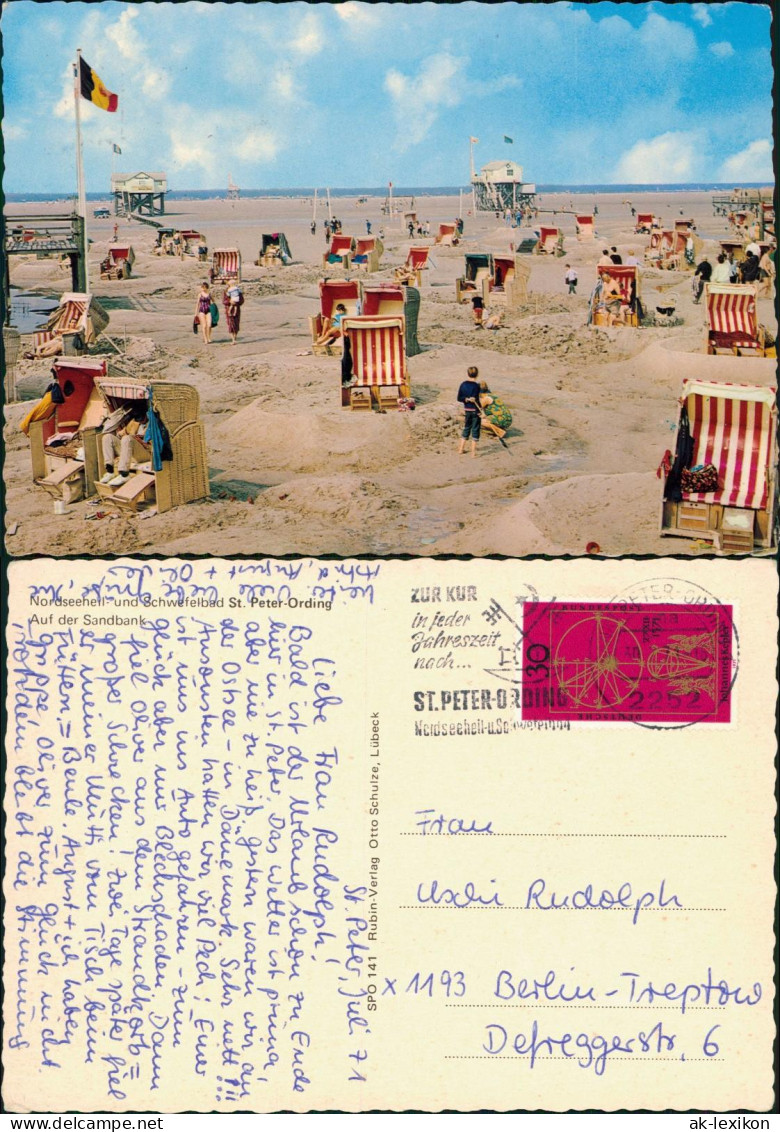 Ansichtskarte St. Peter-Ording Strand, Strandkörbe 1971 - Sonstige & Ohne Zuordnung