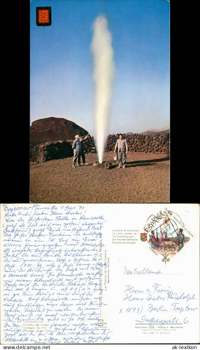 Postales Lanzarote Motanadel Fuego 1981 - Autres & Non Classés