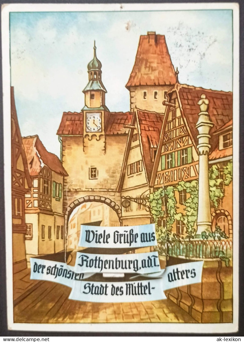 Rothenburg Ob Der Tauber Mehrbild-AK  Leporello-Ausziehbildern 1957 Leporello - Rothenburg O. D. Tauber