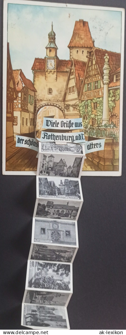 Rothenburg Ob Der Tauber Mehrbild-AK  Leporello-Ausziehbildern 1957 Leporello - Rothenburg O. D. Tauber