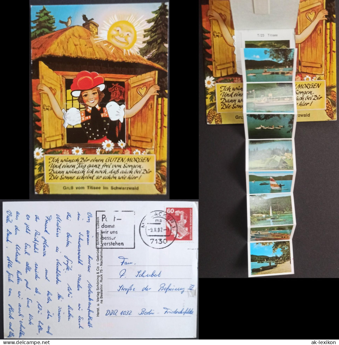 Titisee-Neustadt Schwarzwald Mädele Mit Leporello-Ausziehbilder 1982 Leporello - Titisee-Neustadt