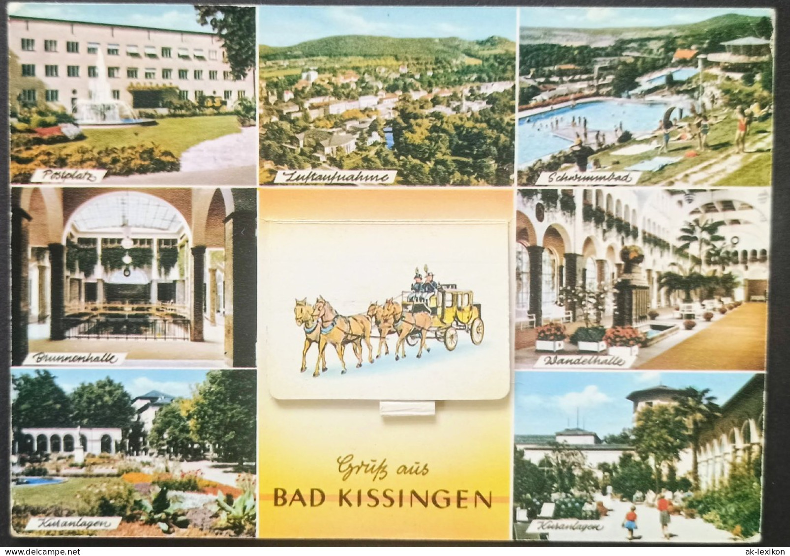 Bad Kissingen Mehrbild-AK Mit Stadtteil Leporello-Bildern 1967 Leporello - Bad Kissingen