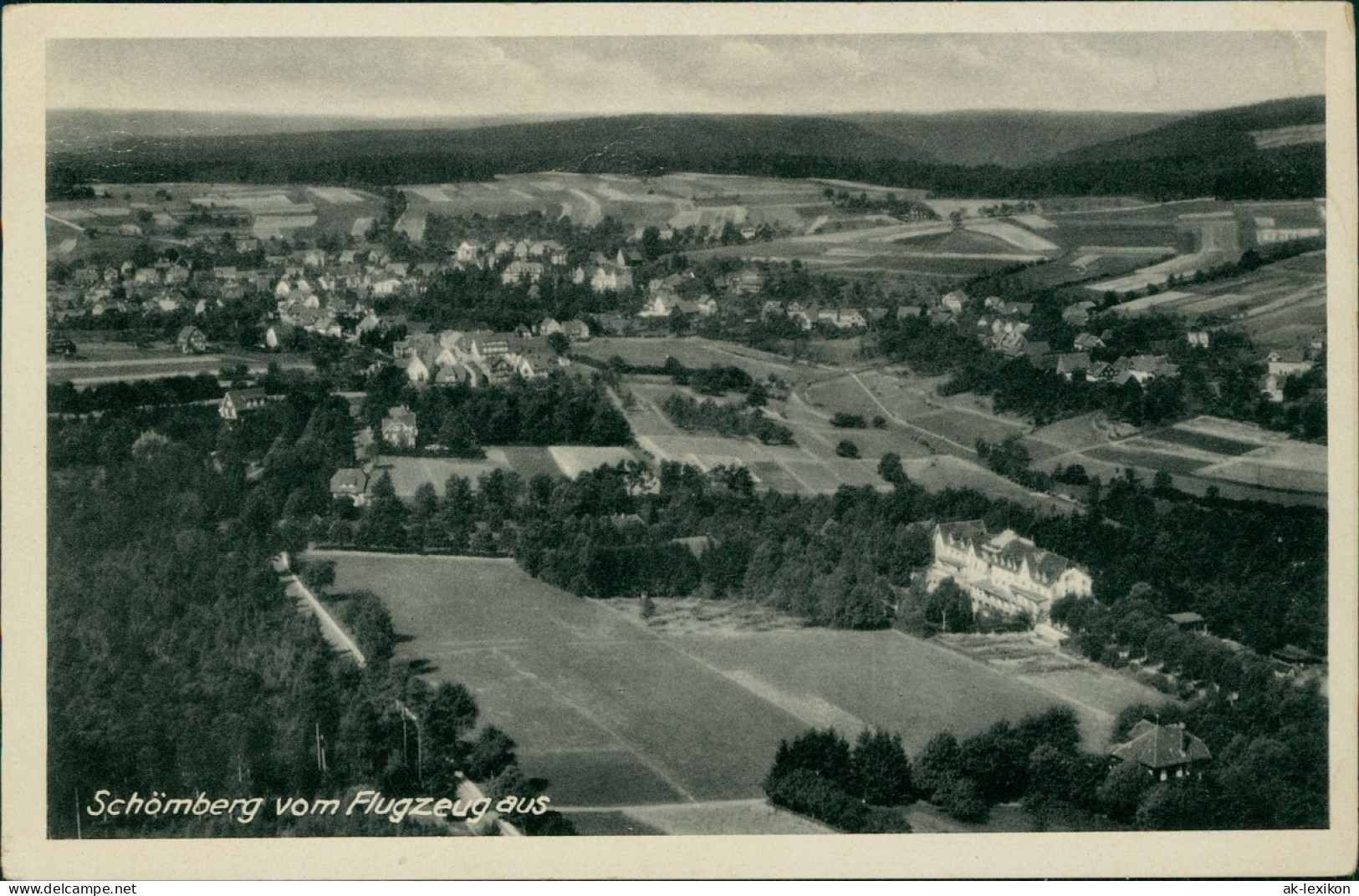 Ansichtskarte Schömberg (Schwarzwald) Luftbild Fliegeraufnahme 1940 - Schömberg