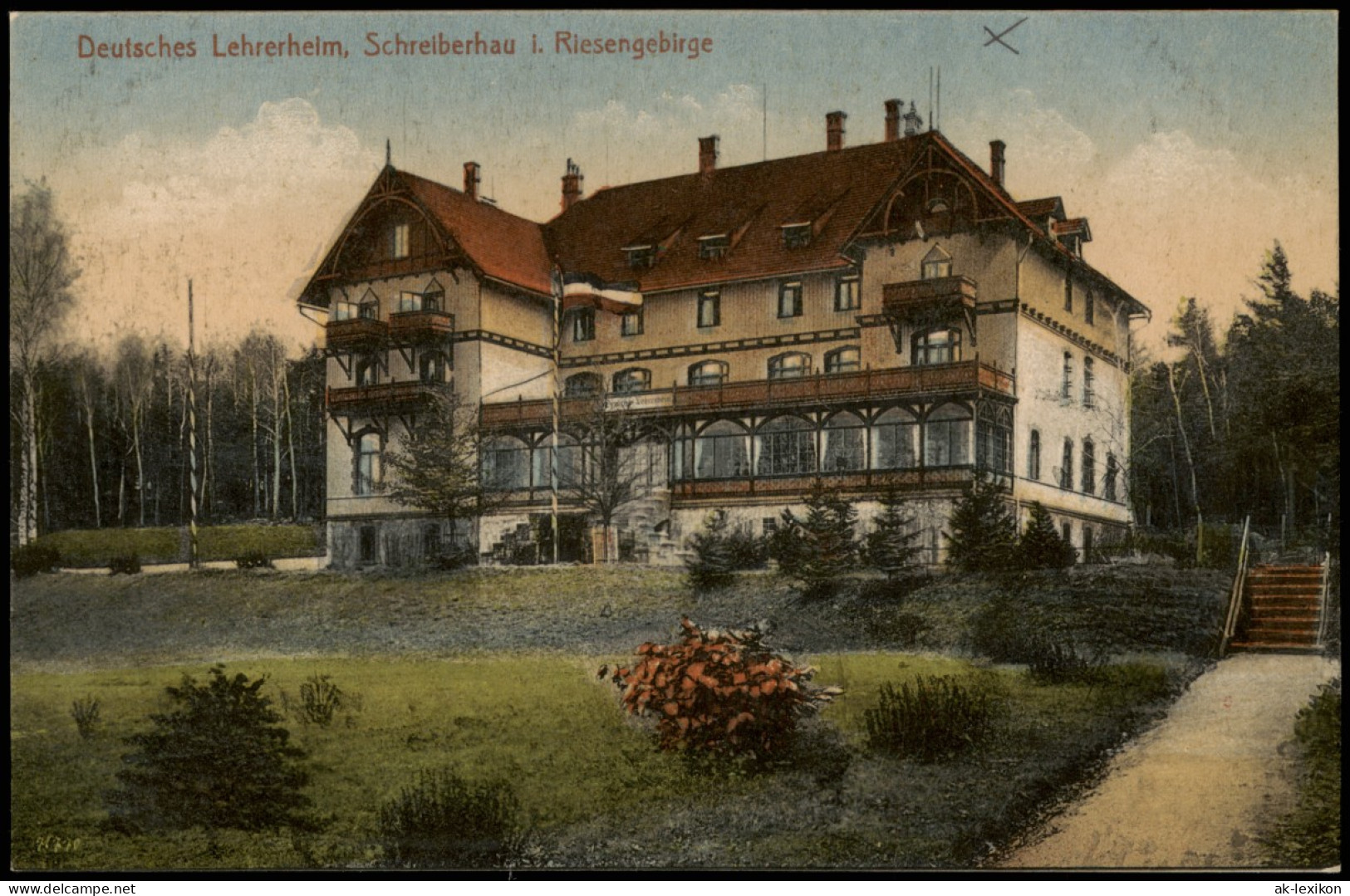 Postcard Schreiberhau Szklarska Poręba Deutsches Lehrerheim 1915 - Schlesien