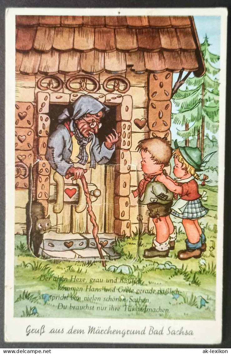 Bad Sachsa Märchengrund Hänsel & Gretel Motiv-AK   1950 Leporello - Bad Sachsa