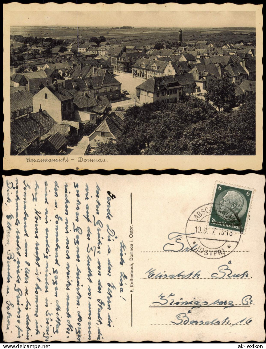 Postcard Domnau Domnowo (Dumnava/Домново) Stadtpartie Ostpreußen
 1917 - Ostpreussen