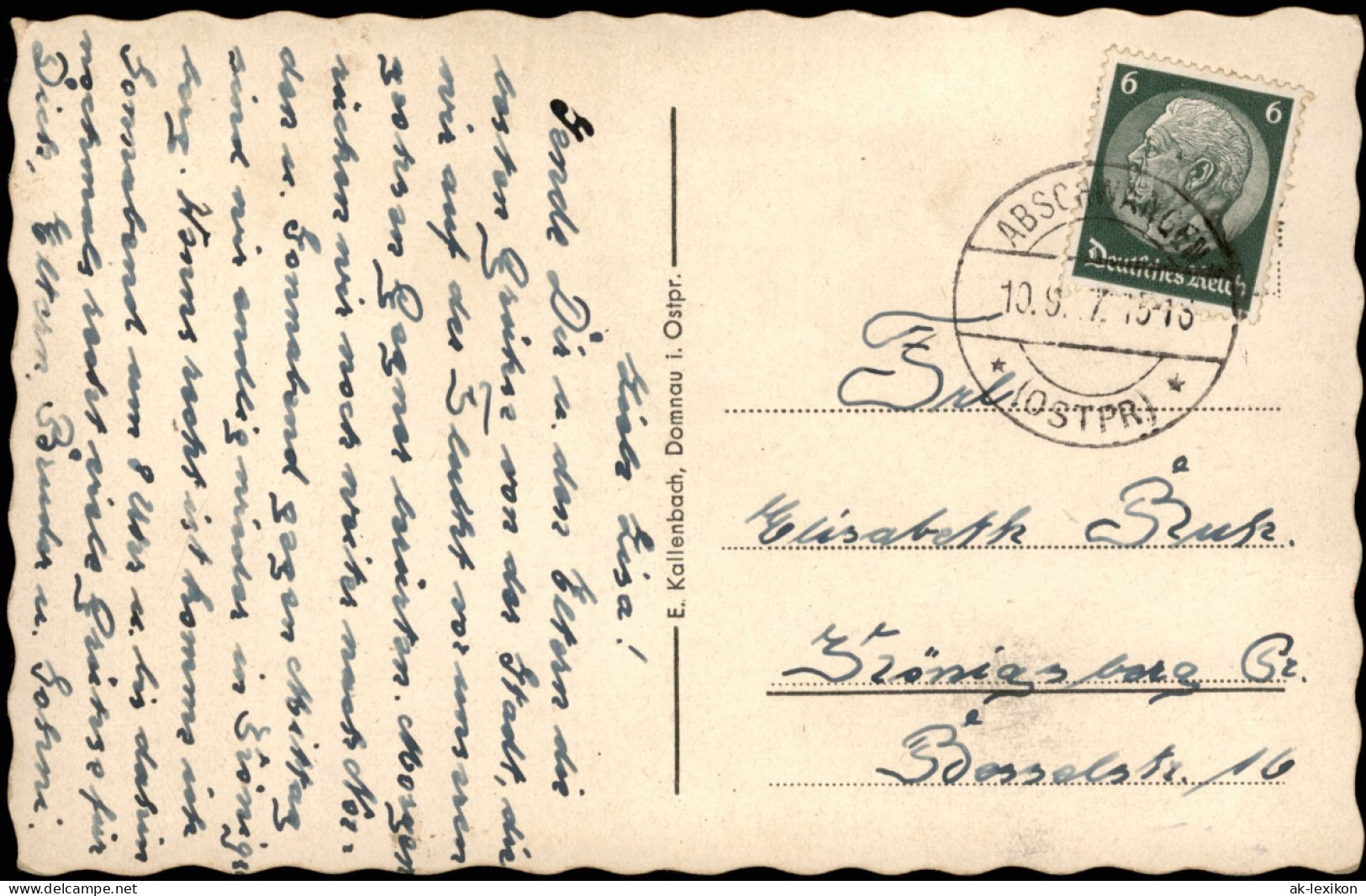 Postcard Domnau Domnowo (Dumnava/Домново) Stadtpartie Ostpreußen
 1917 - Ostpreussen