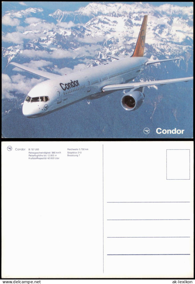 Ansichtskarte  Flugzeug Airplane Avion Condor B 757-200 2000 - 1946-....: Ere Moderne