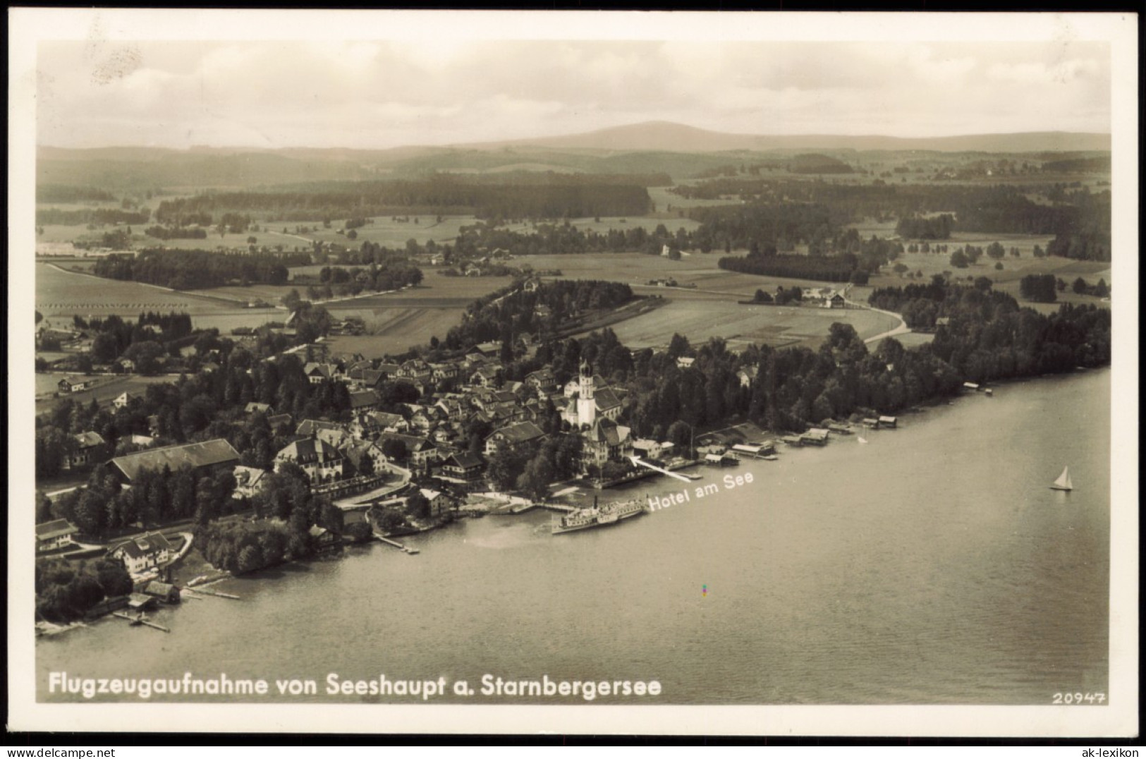 Ansichtskarte Seeshaupt Luftbild Mit Hotel Am See 1939 - Autres & Non Classés