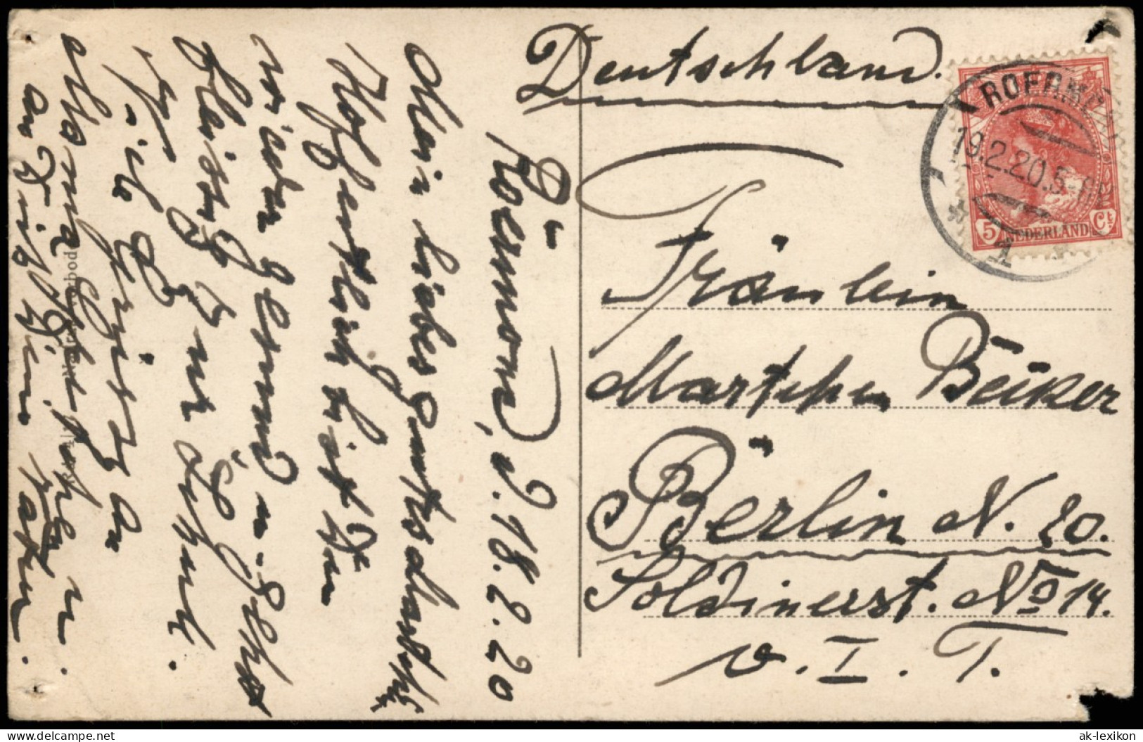 Postkaart Roermond Remunj Kapellerlaan 1920 - Autres & Non Classés