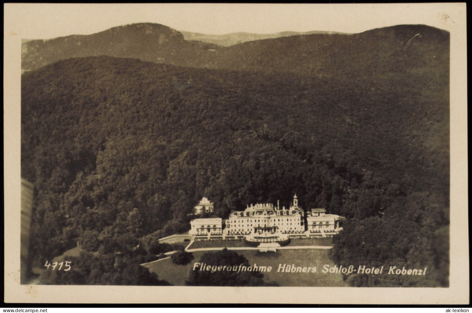 Ansichtskarte Döbling-Wien Luftbild Kobenzl Hübners Schloß 1935 - Autres & Non Classés