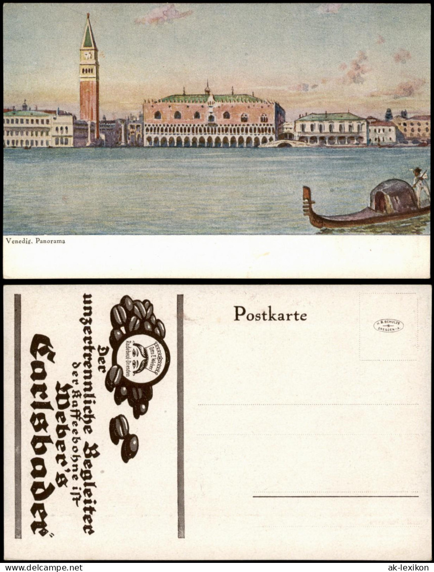 Venedig Venezia Stadt, Werbekarte WEbers Carlsbader Kaffeebohne 1912 - Andere & Zonder Classificatie