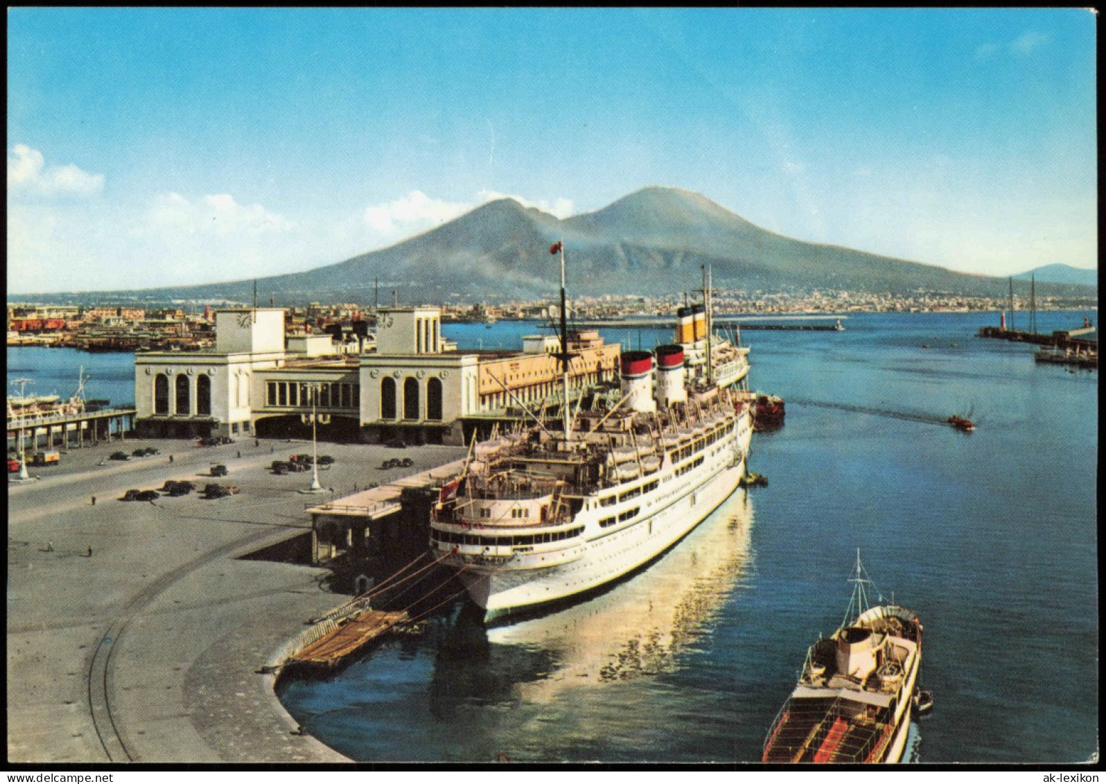 Neapel Napoli Panorama-Ansicht Schiff Stazione Marittima The Harbour 1960 - Autres & Non Classés