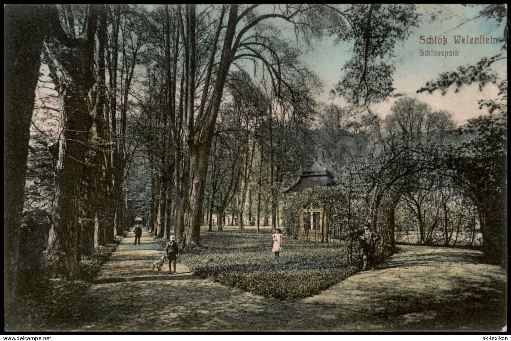 Ansichtskarte Pommersfelden Schloß Weißenstein - Park 1919 - Autres & Non Classés