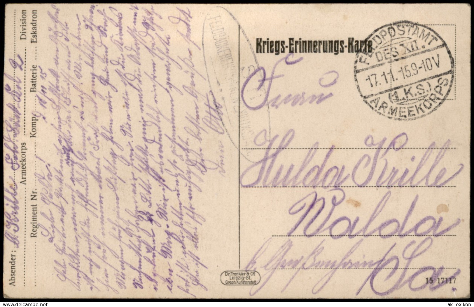 .Frankreich France Typische Eigenarten Fuhrwerk 1915  Gel. Feldpoststempel - Sonstige & Ohne Zuordnung