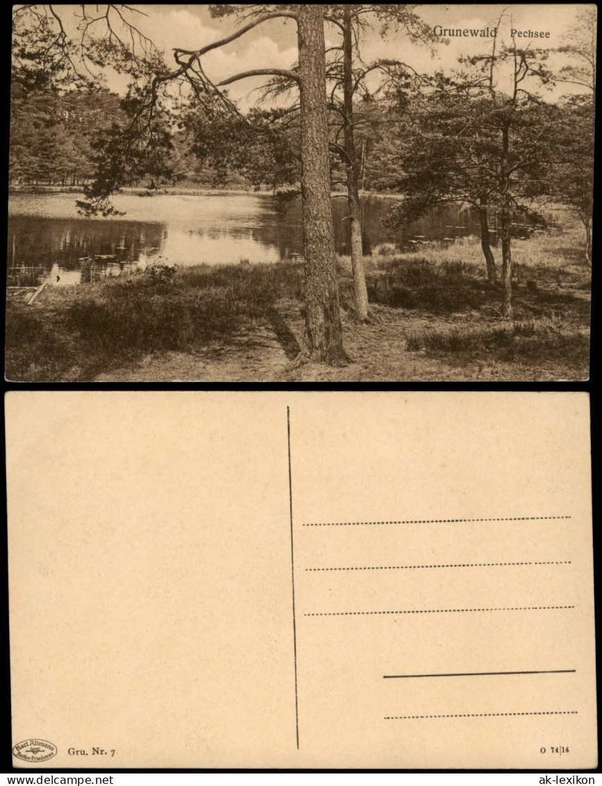 Ansichtskarte Grunewald-Berlin Pechsee 1922 - Grunewald