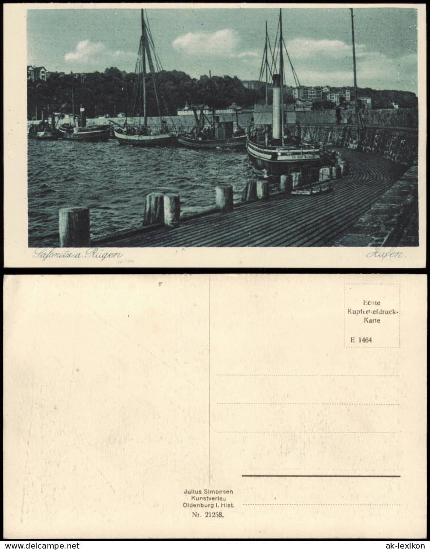 Ansichtskarte Sassnitz Hafen, Dampfer - Fischerboote 1928 - Sassnitz