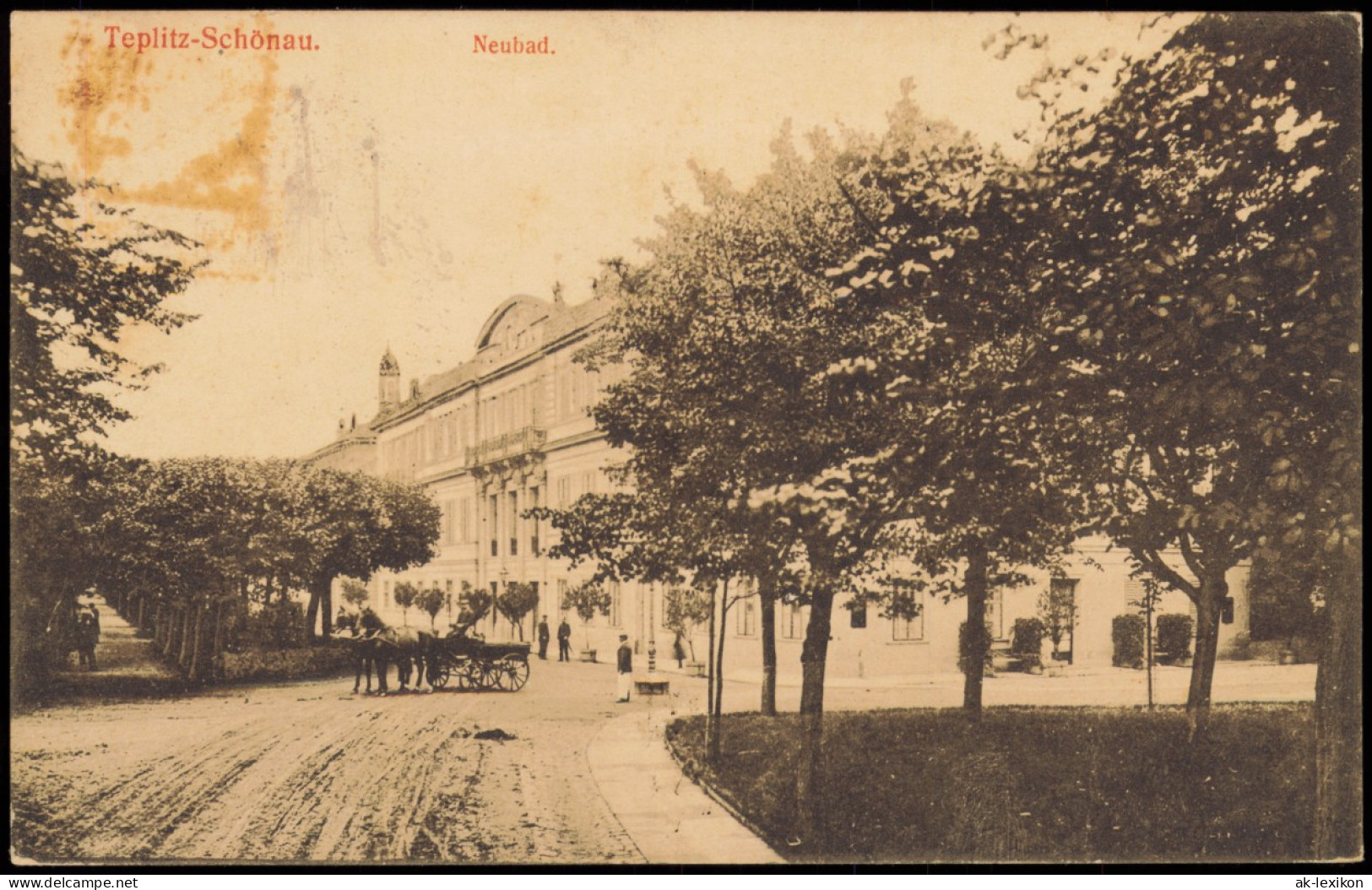 Postcard Teplitz-Schönau Teplice Neubad, Straße 1916 - República Checa