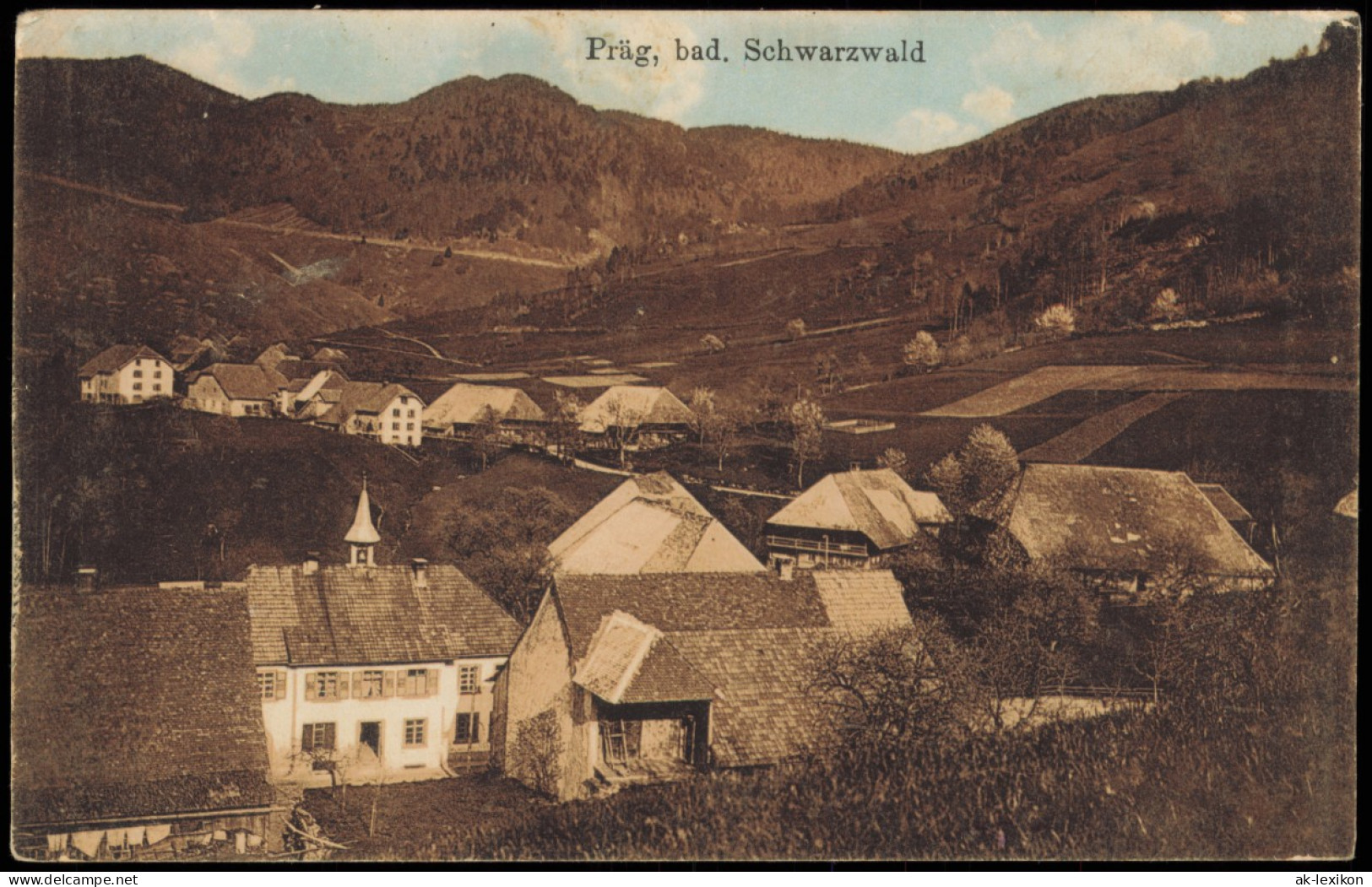 Ansichtskarte Präg-Todtnau Stadtpartie 1912 - Todtnau