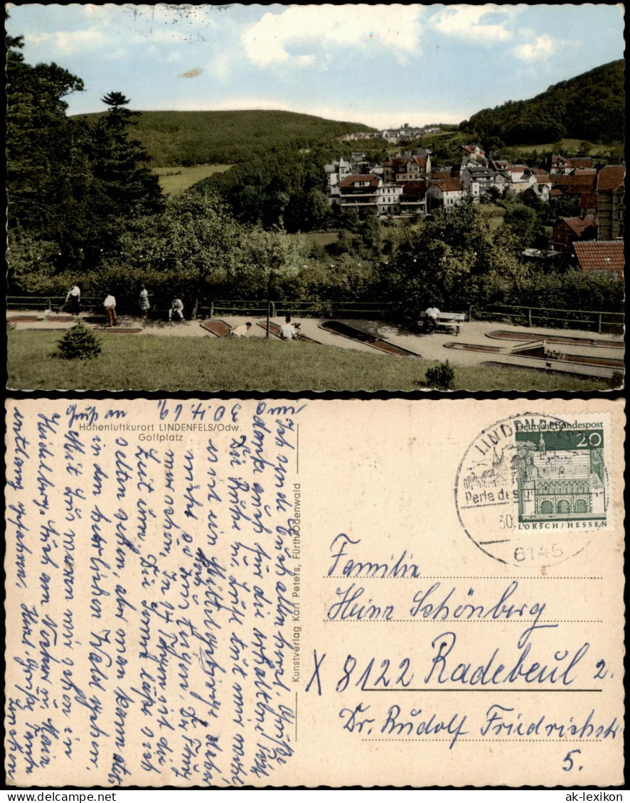 Ansichtskarte Lindenfels (Bergstraße) Minigolfplatz 1969 - Sonstige & Ohne Zuordnung