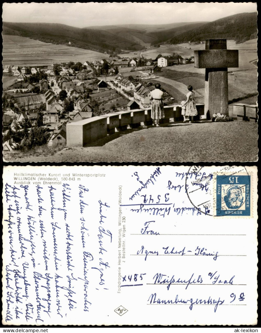 Ansichtskarte Willingen (Upland) Panorama-Ansicht Ausblick Vom Ehrenmal 1965 - Other & Unclassified