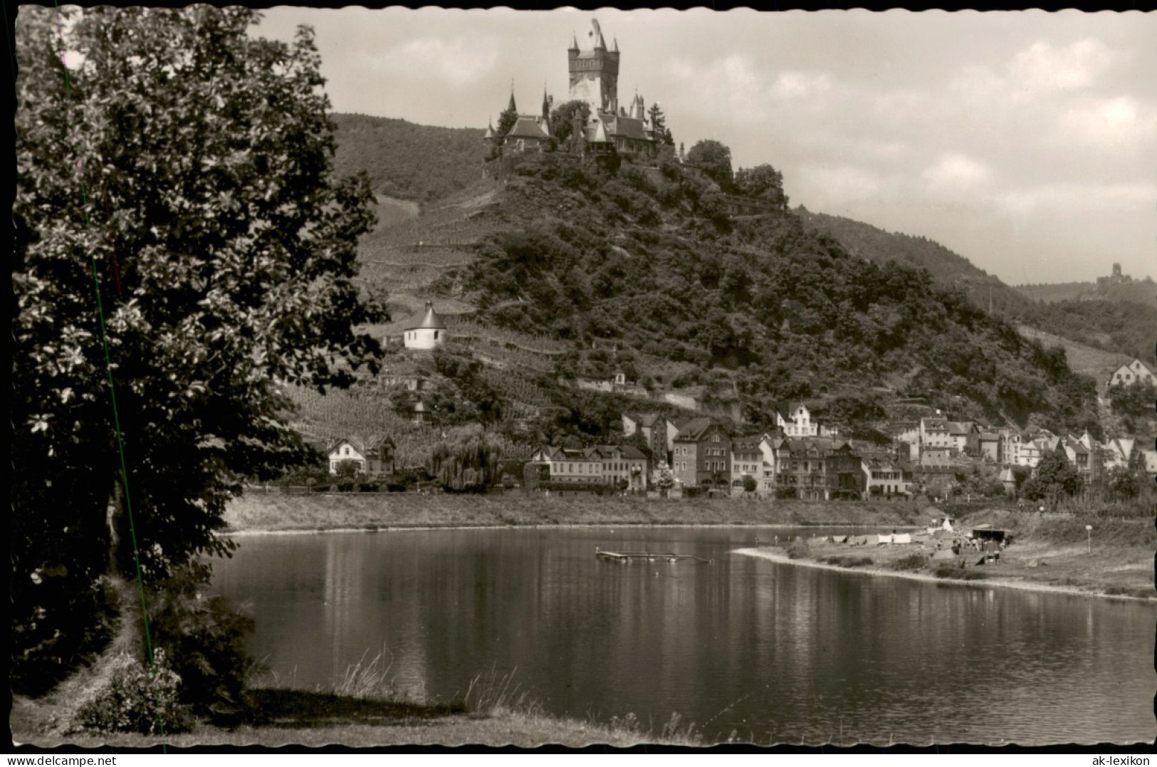 Ansichtskarte Cochem Kochem Panorama-Ansicht Mosel Partie Mit Burg 1954 - Cochem