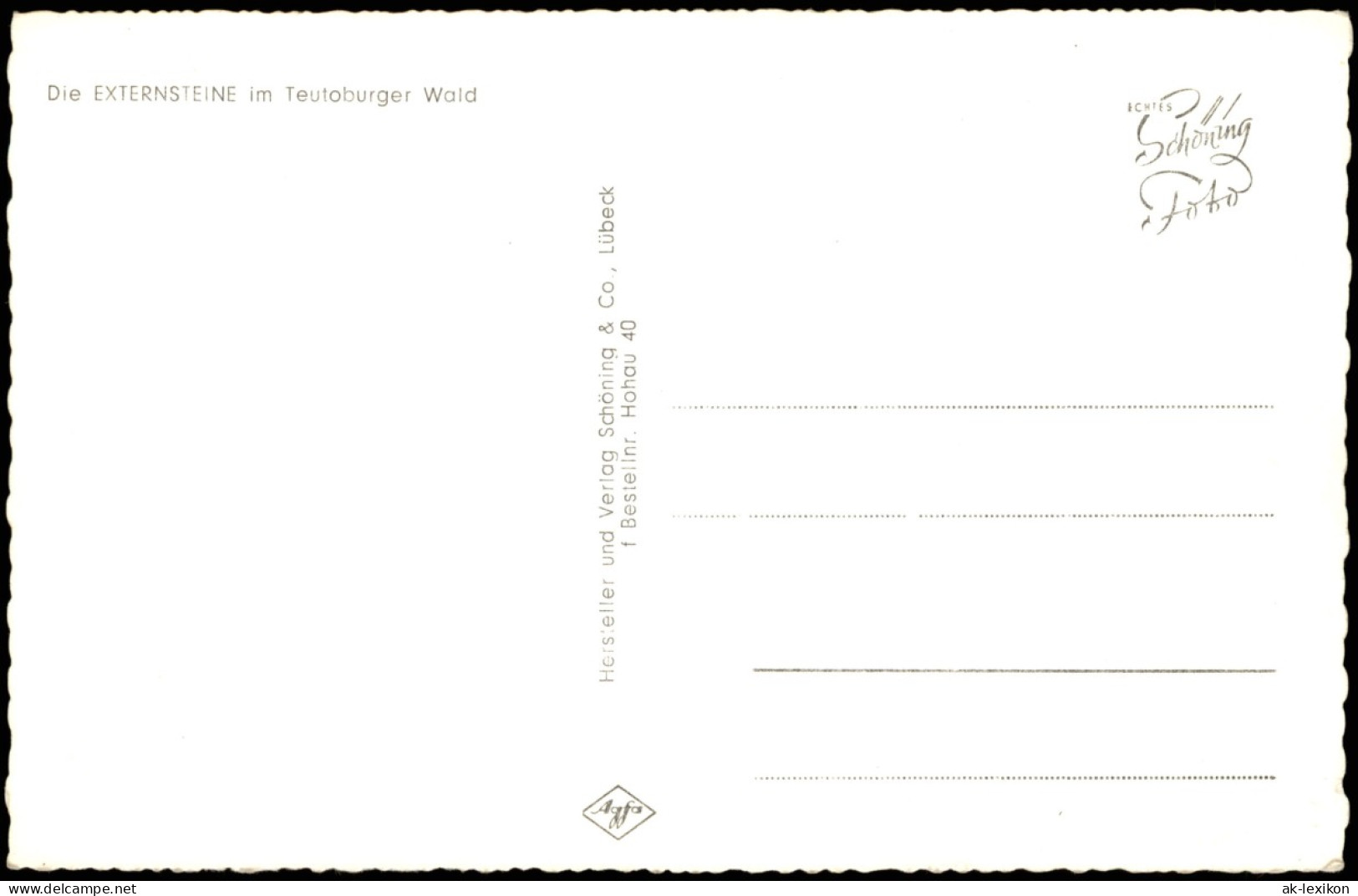 Holzhausen-Externsteine-Horn  Meinberg Die EXTERNSTEINE  Teutoburger Wald 1960 - Other & Unclassified