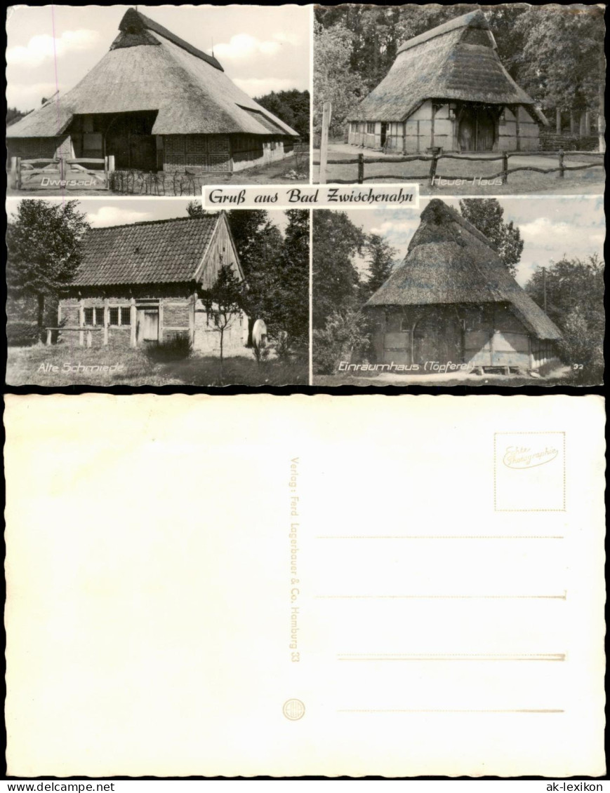 Bad Zwischenahn Mehrbildkarte Häuser Bauernhäuser Schmiede Töpferei 1950 - Bad Zwischenahn
