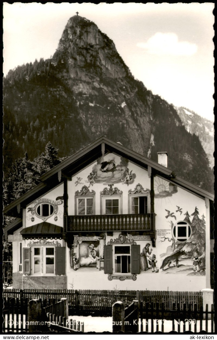 Ansichtskarte Oberammergau Partie Am Rotkäppchenhaus 1960 - Oberammergau