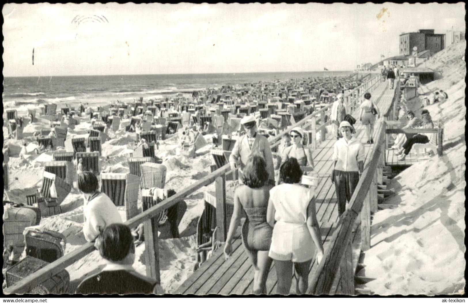 Ansichtskarte Westerland-Sylt Strand Belebt, Strandleben 1960 - Sonstige & Ohne Zuordnung
