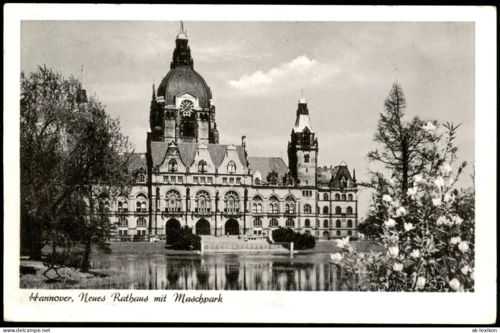 Ansichtskarte Hannover Neues Rathaus Mit Maschpark 1955 - Hannover