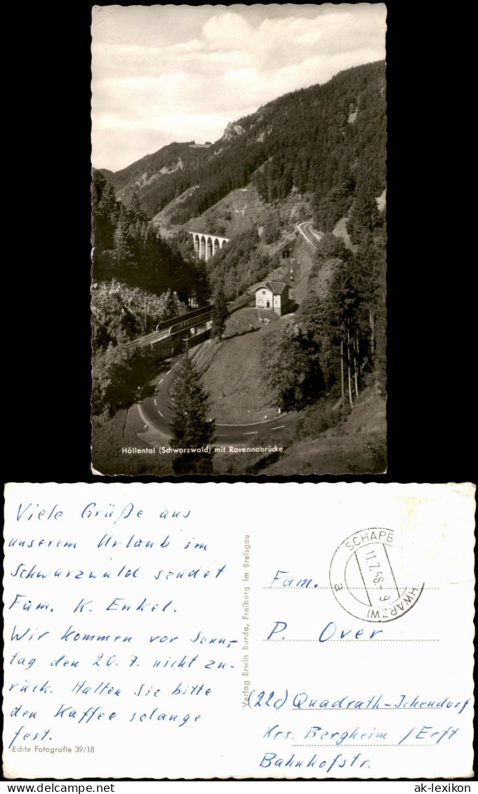 Hirschsprung-Breitnau Höllental (Schwarzwald) Mit Ravennabrücke 1958 - Otros & Sin Clasificación