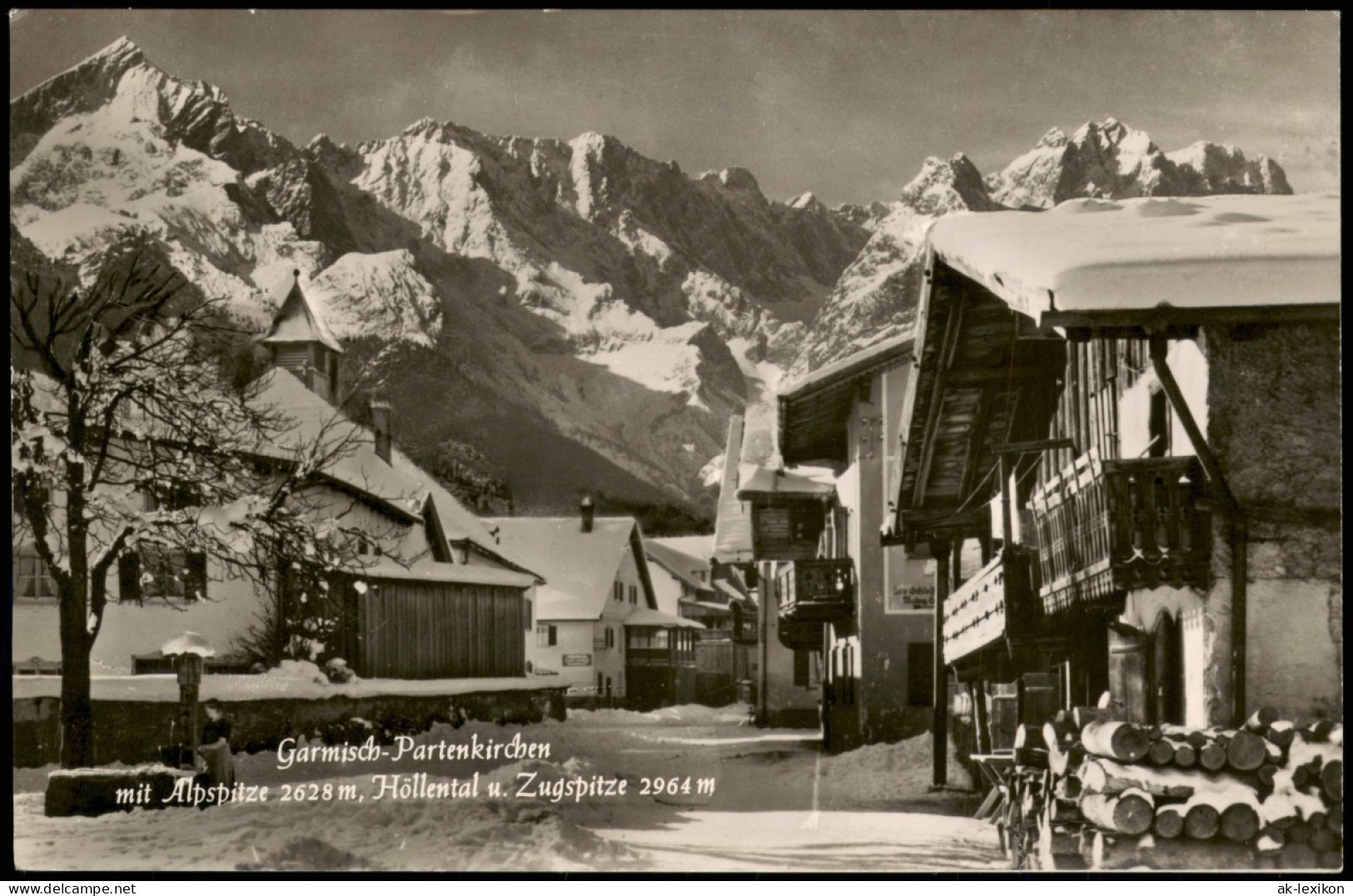 Ansichtskarte Garmisch-Partenkirchen Ortsansicht Mit Bergpanorama 1960 - Garmisch-Partenkirchen