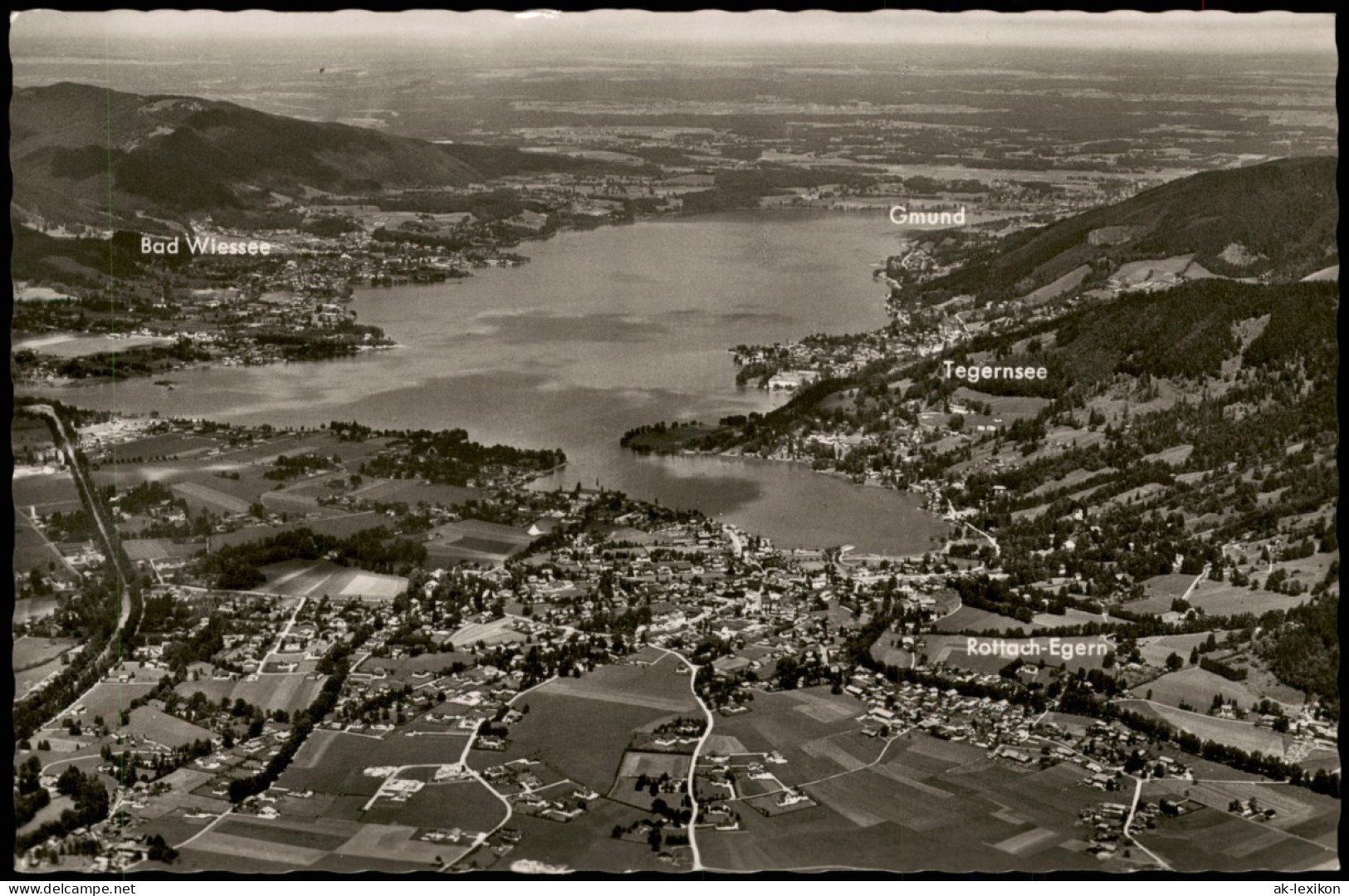 Ansichtskarte Bad Wiessee Tegernsee (See) Panorama Gesamtansicht 1960 - Bad Wiessee