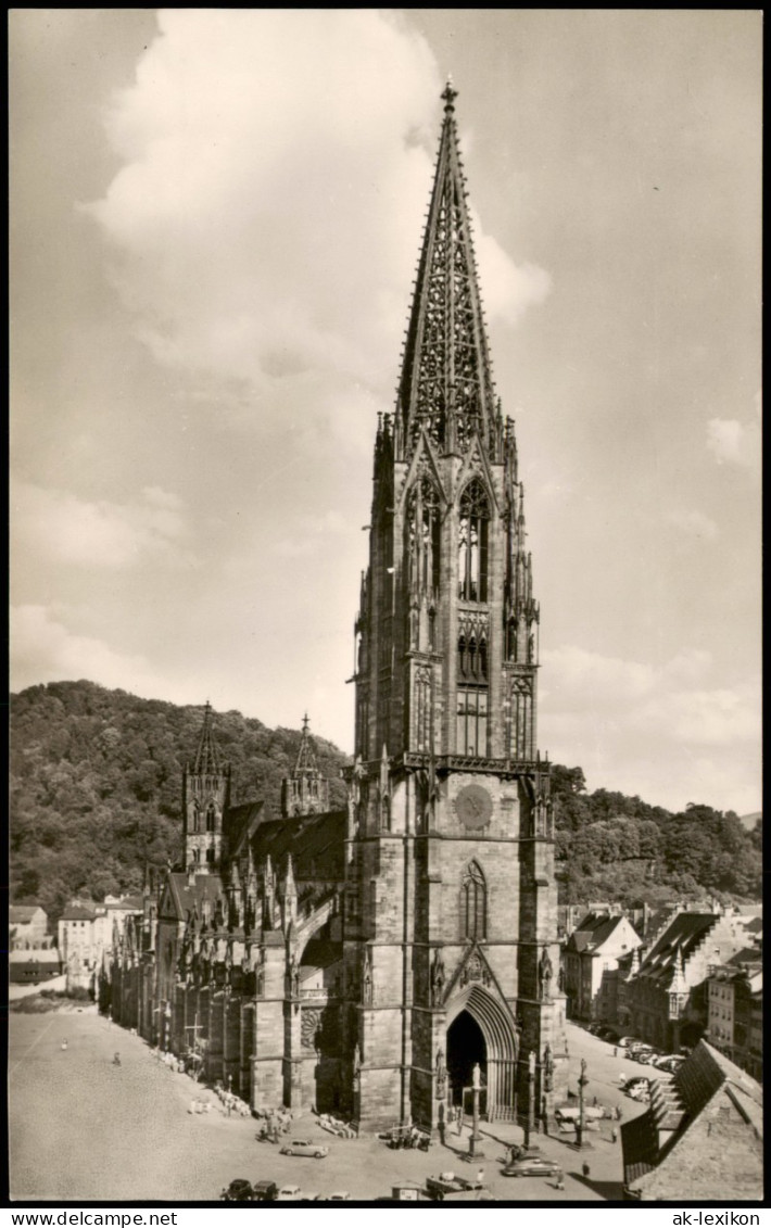 Ansichtskarte Freiburg Im Breisgau Platz Am Münster 1955 - Freiburg I. Br.