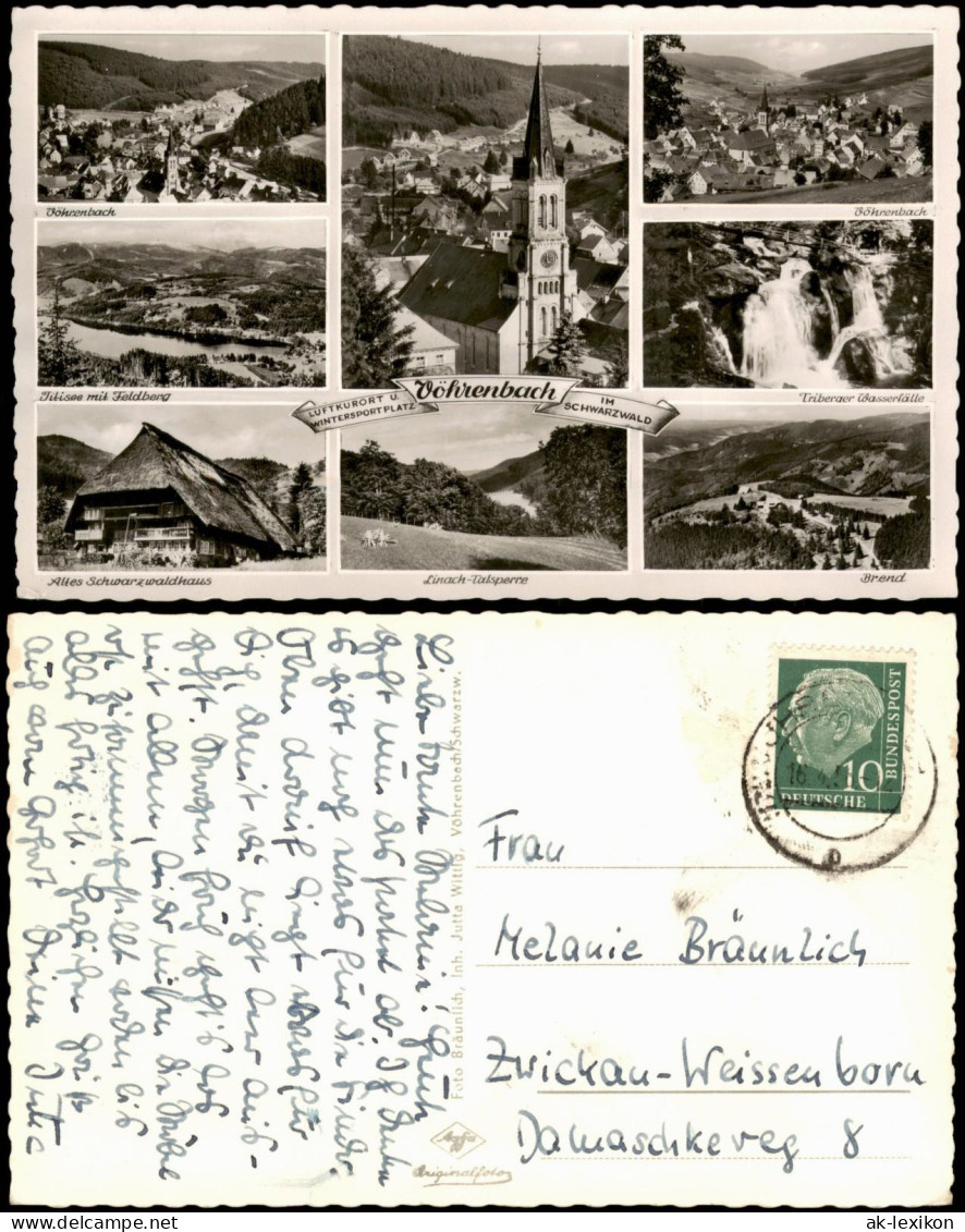 Vöhrenbach Mehrbildkarte Mit 8 Orts- Und Stadtteilansichten 1960 - Other & Unclassified