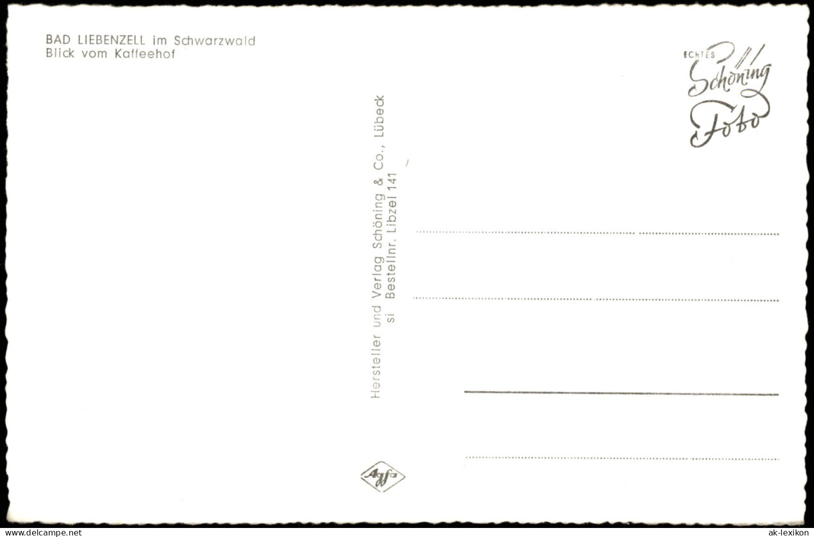 Ansichtskarte Bad Liebenzell Blick Vom Kaffeehof 1966 - Autres & Non Classés