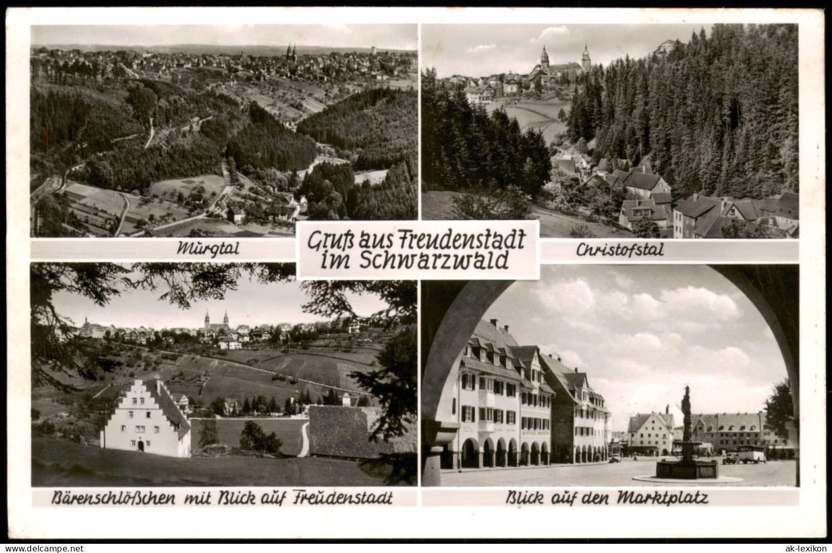 Freudenstadt  Christofstal Murgtal Bärenschlößchen Blick Auf Freudenstadt 1960 - Freudenstadt