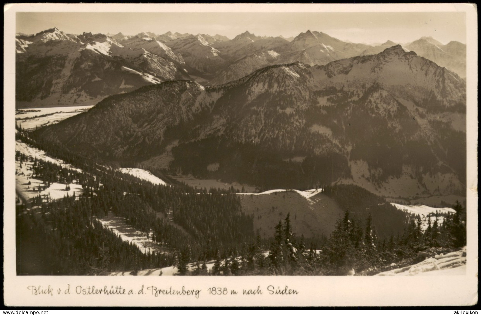 Pfronten (Allgäu) Ortspanorama Ostlerhütte A. D Breitenberg Nach Süden 1952 - Other & Unclassified